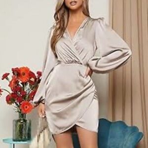 Classy Champagne Mini Dress